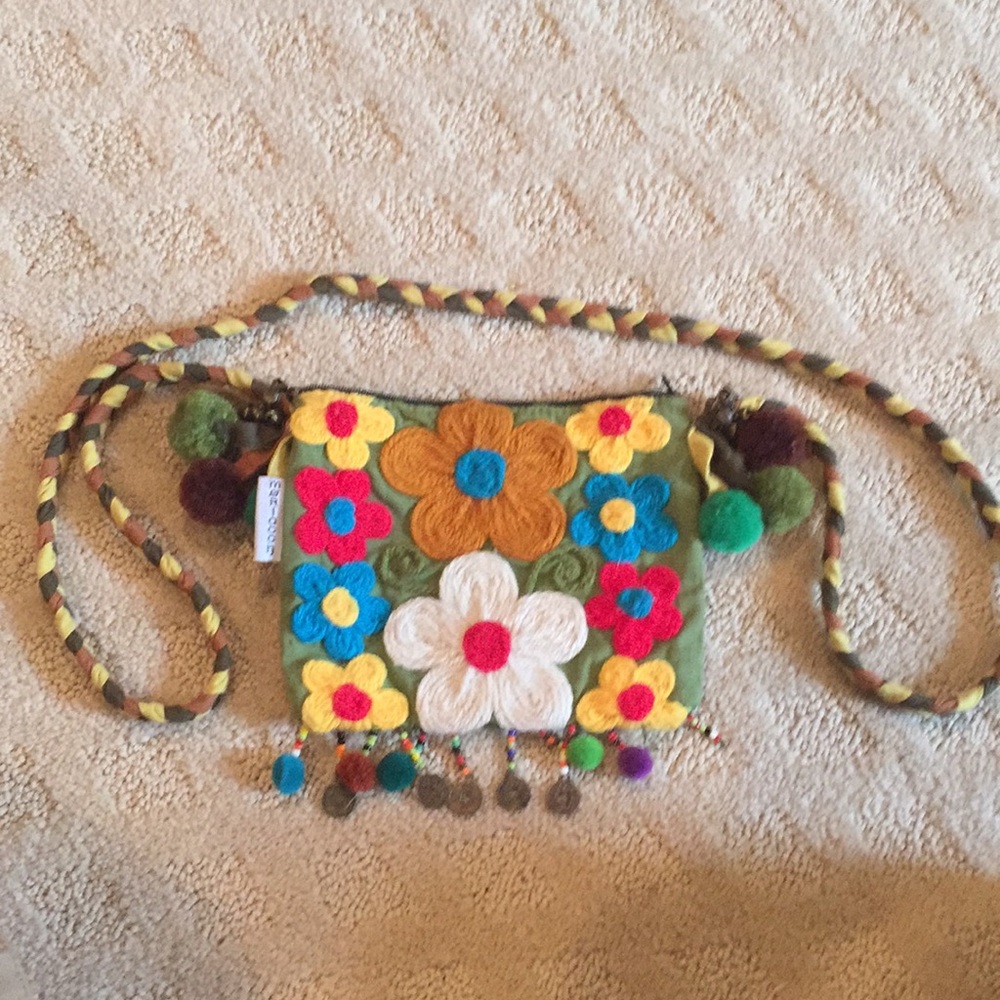 Tiny embroidered floral bag